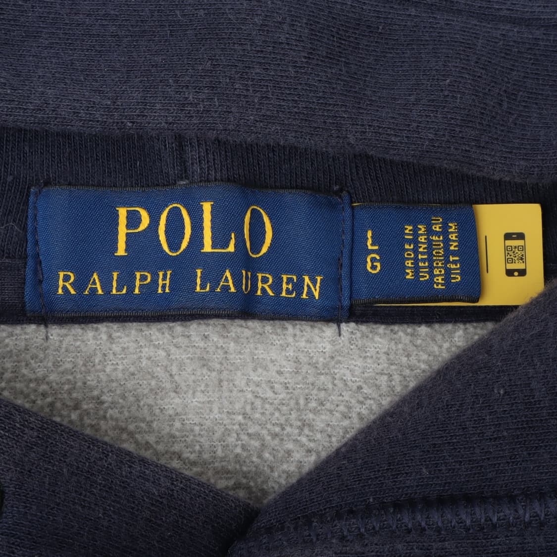 폴로 랄프로렌 QR 네이비 플리스라이닝 후드티 상품이미지8