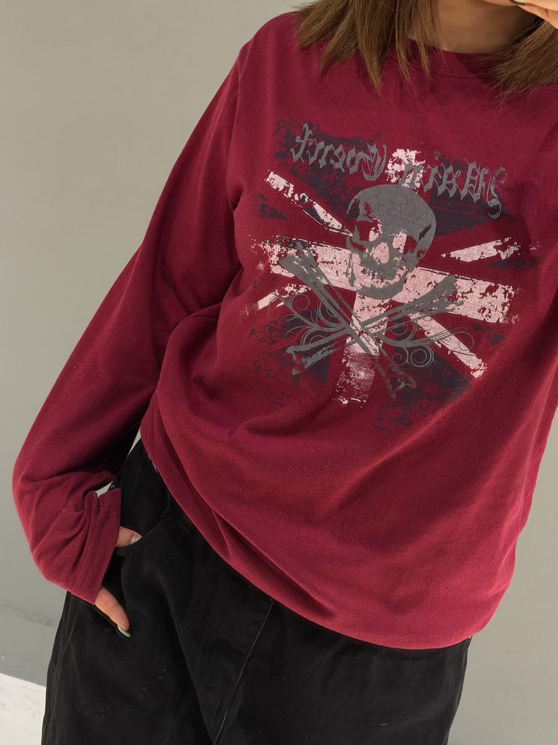 union jack & skull printing long sleeve 상품이미지4