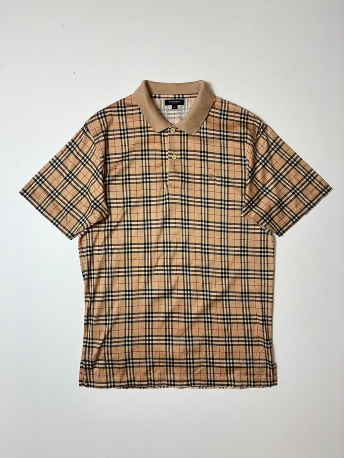 버버리 노바 체크 코튼 카라 반팔 티셔츠 PN9596 상품이미지1