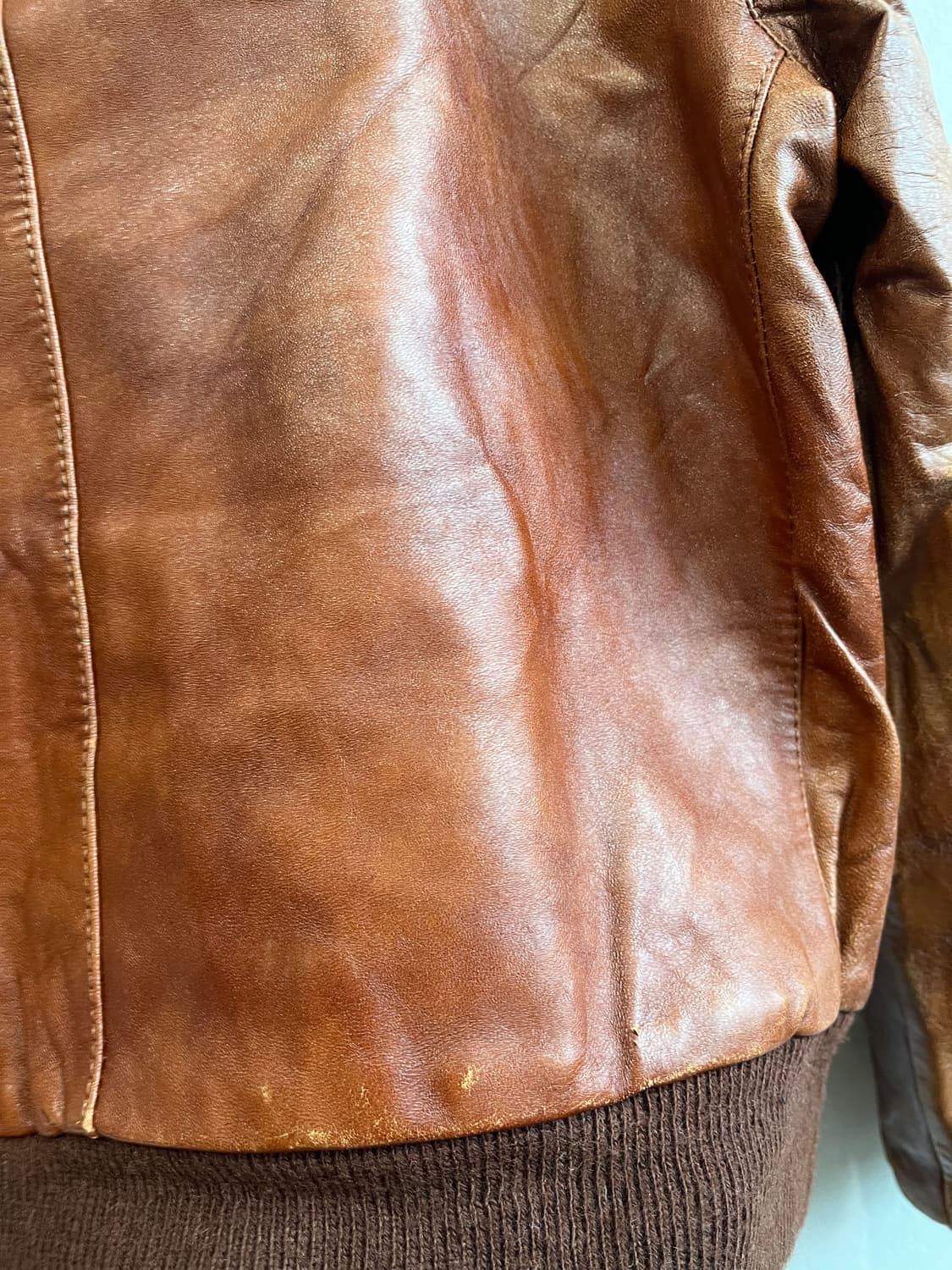 70~80s SILTON 플라이트 봄버 레더 자켓 40 상품이미지7