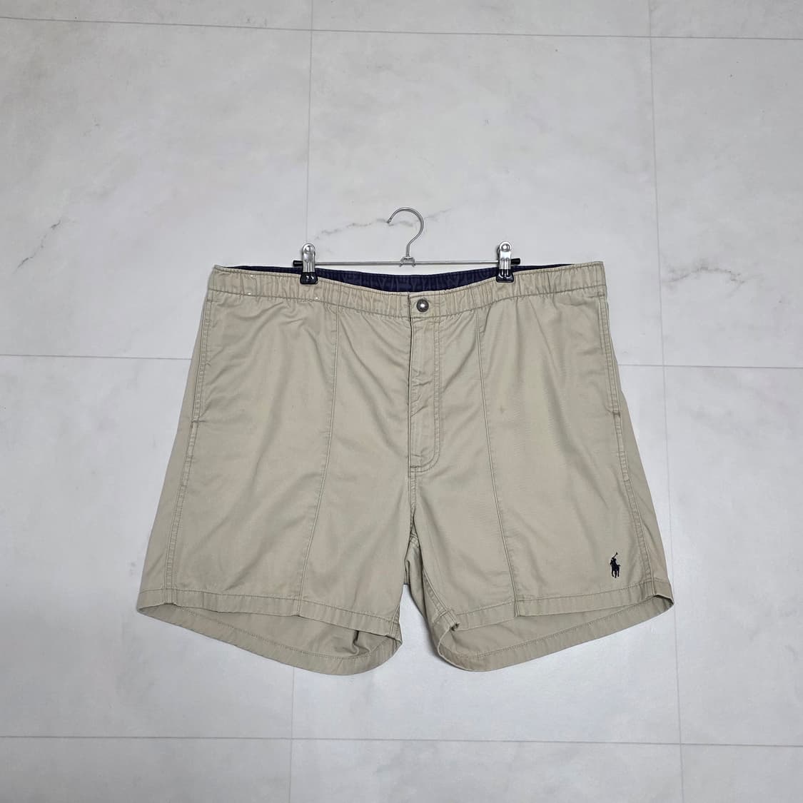 36-38) 00s 폴로 프랩스터 밴딩 쇼츠 반바지 베이지 상품이미지1