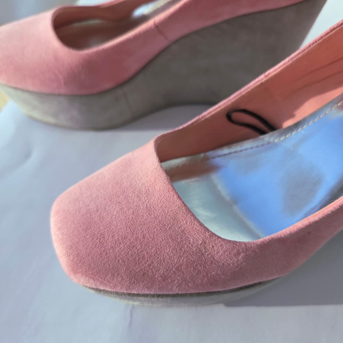 y2k Two-tone Suede-feel Chunky Wedges 상품이미지7