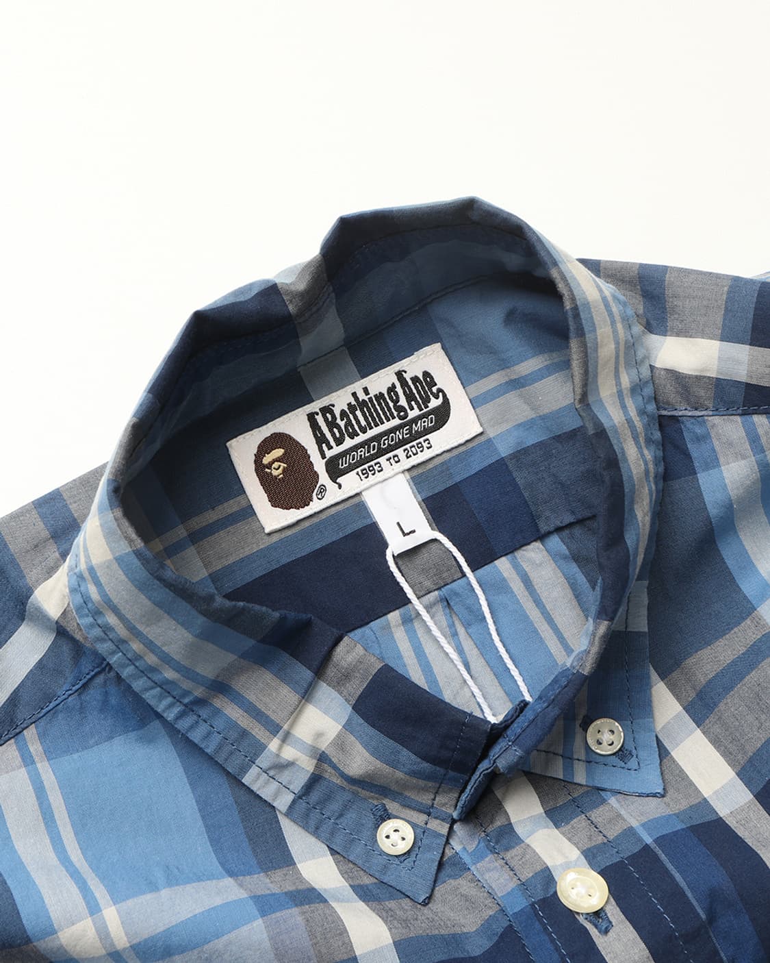베이프 A BATHING APE Blue Plaid Shirt 상품이미지6