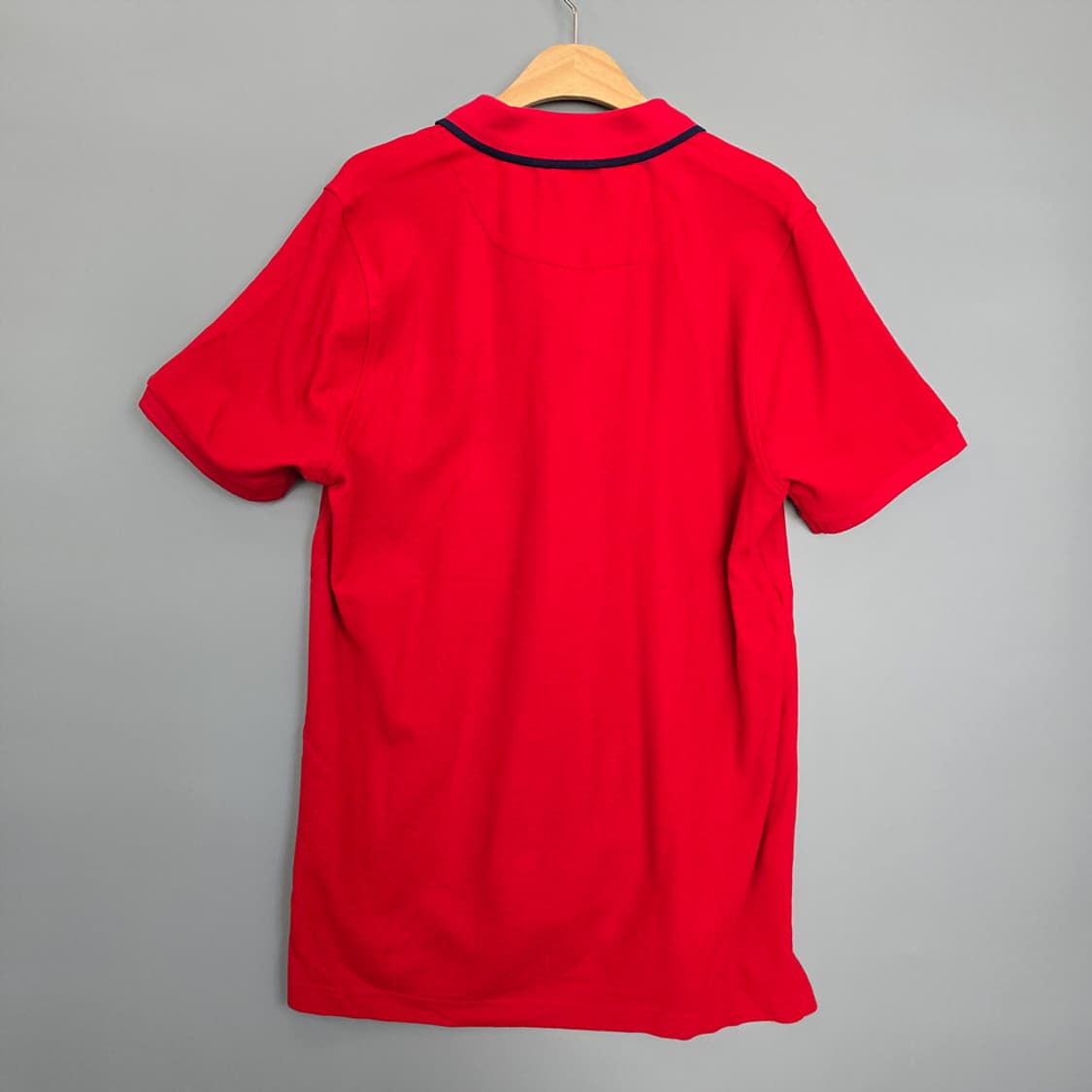 새제품) 유에스폴로 USPA 로고 자수 카라 반팔티 레드 105 상품이미지3