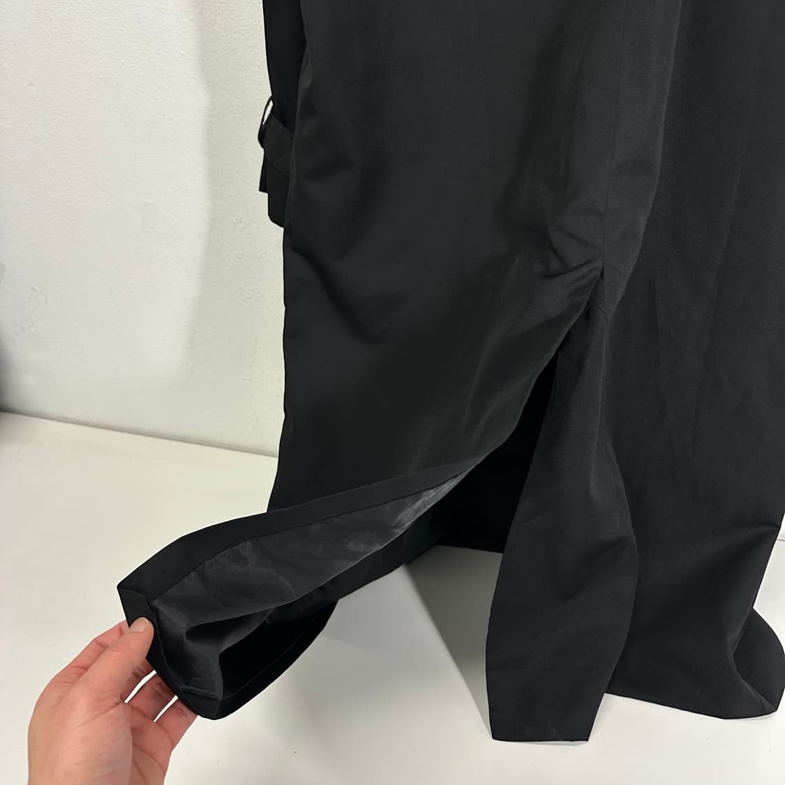 우먼FREE 닉앤니콜 블랙 오버사이즈 더블 트렌치코트 상품이미지8