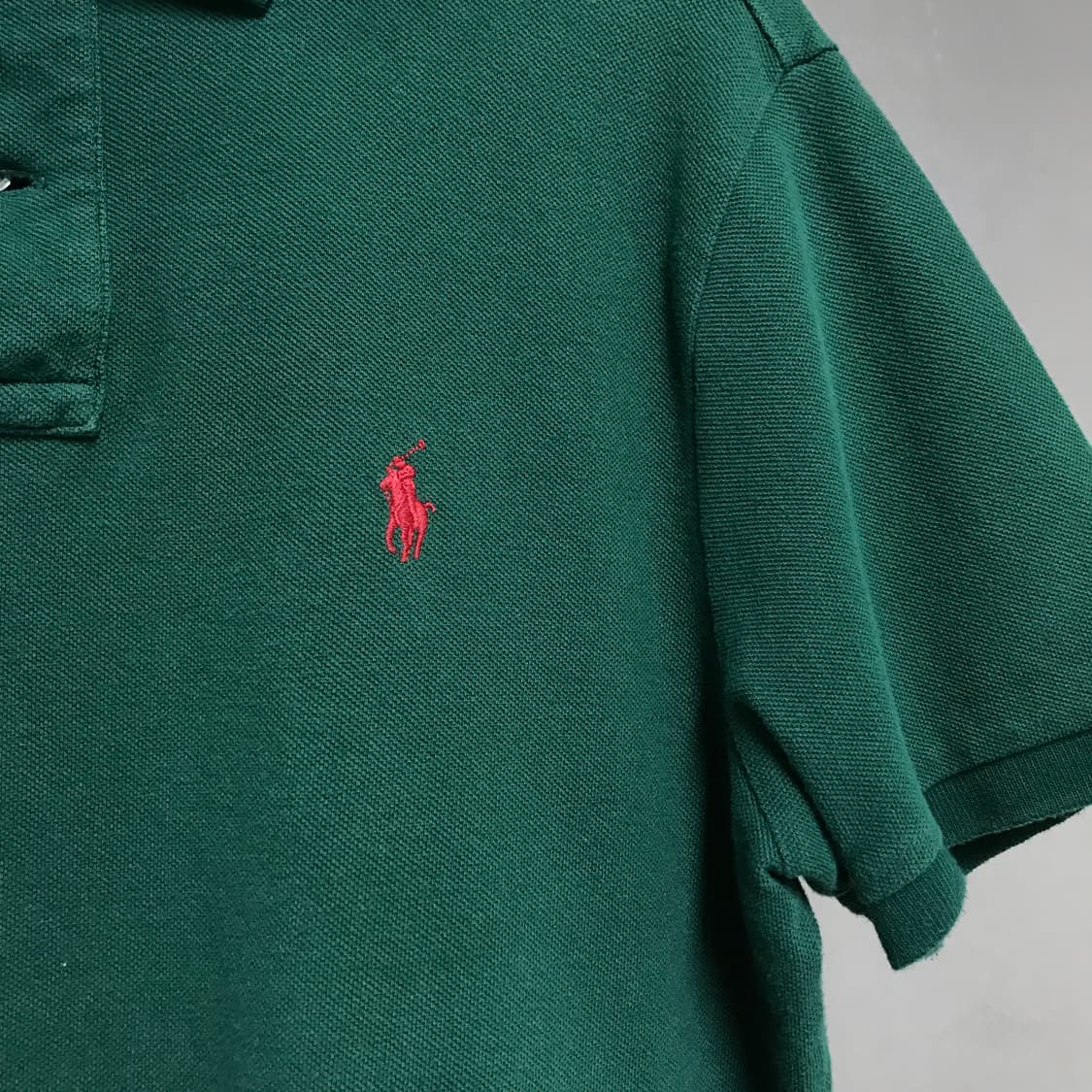 폴로 랄프로렌 QR PK 반팔 카라티 그린 M 상품이미지4