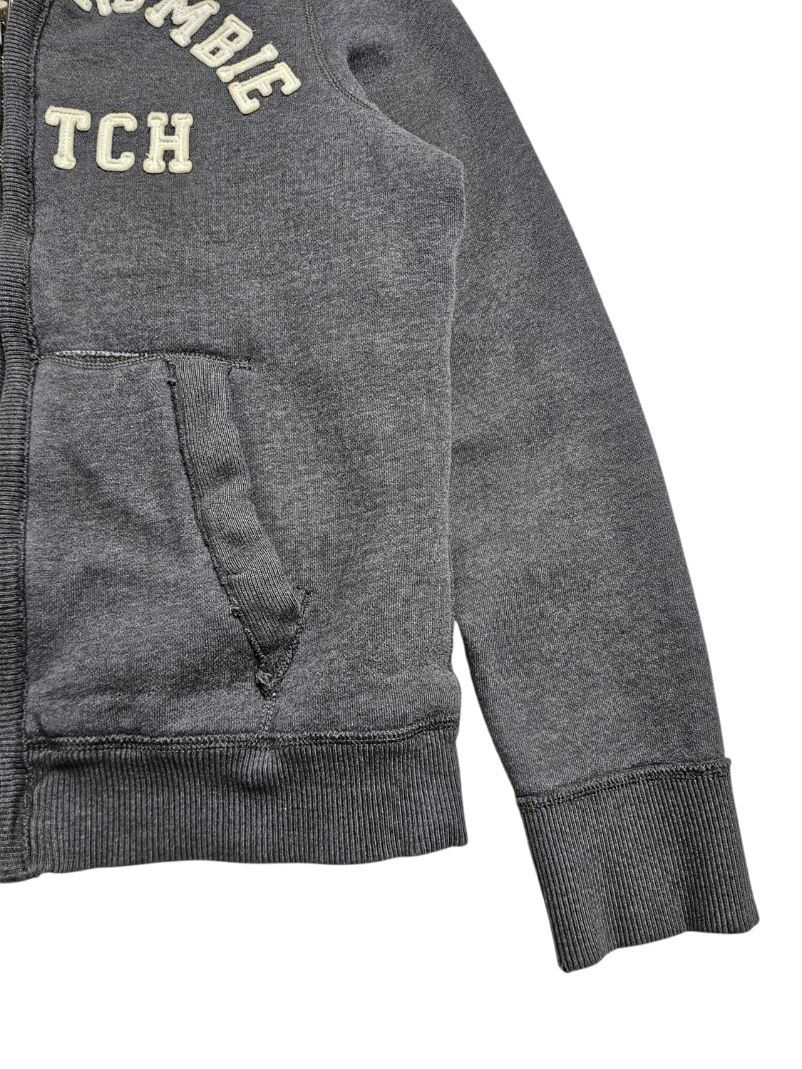 아베크롬비 기모 후드 집업 그레이 상품이미지3