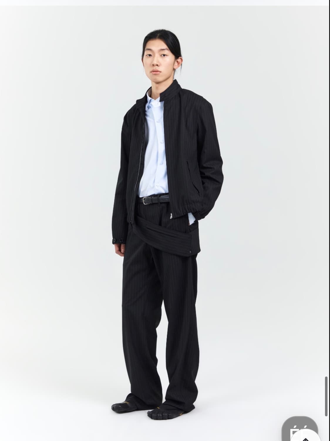 MENS BELTED POCKET BLOUSON BLACK (STRIP 상품이미지4