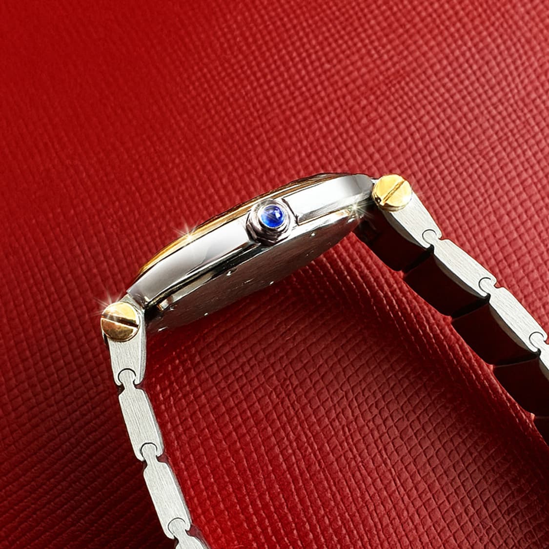 까르띠에 원형 산토스 콤비 여성 다이아몬드 시계 상품이미지5