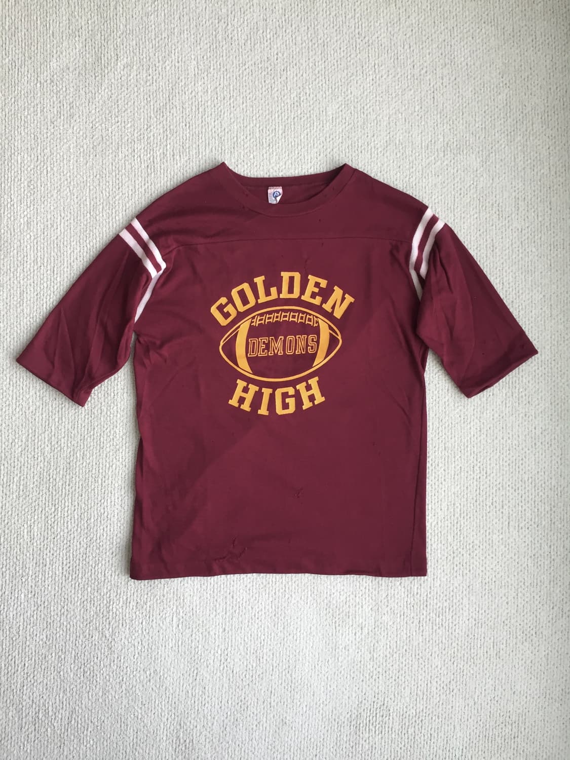 70‘s artex 풋볼 티셔츠 마룬 상품이미지1