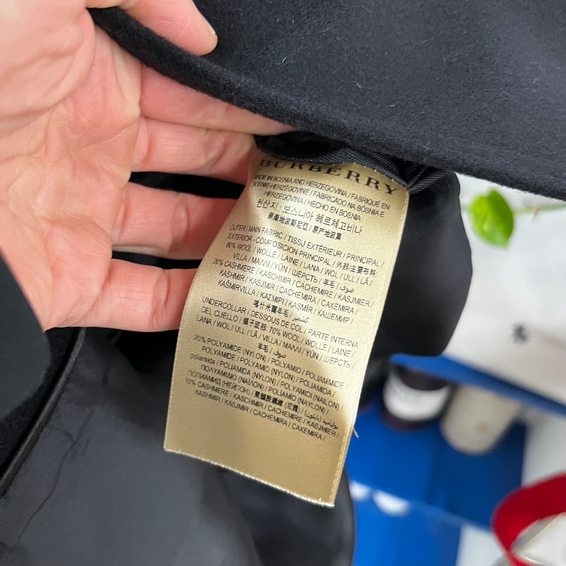 버버리 우먼 울/캐시미어 블렌드 벨티드 코트 Uk8 상품이미지5