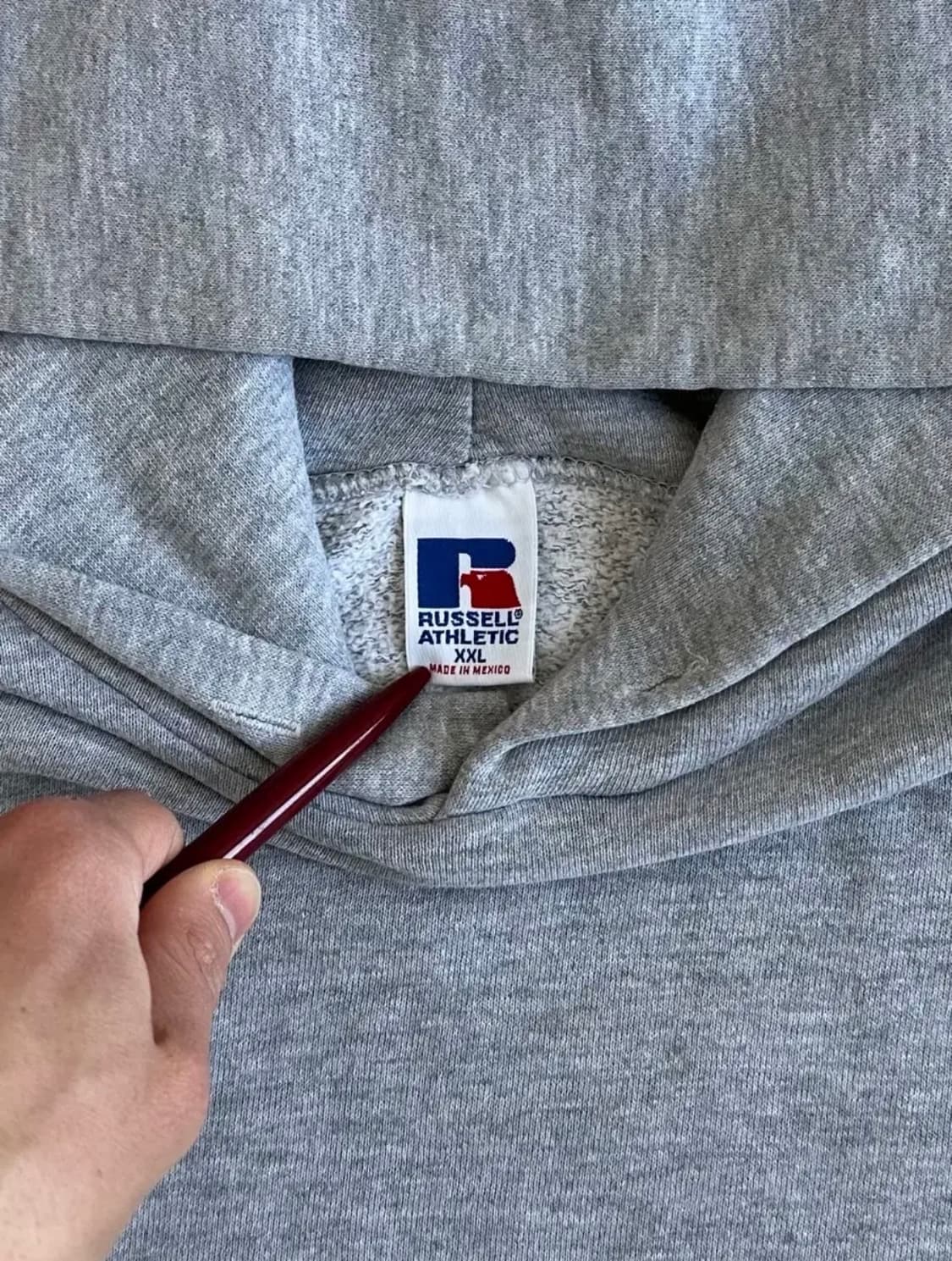 90s 빈티지 러셀 후드 그레이 XXL 상품이미지4