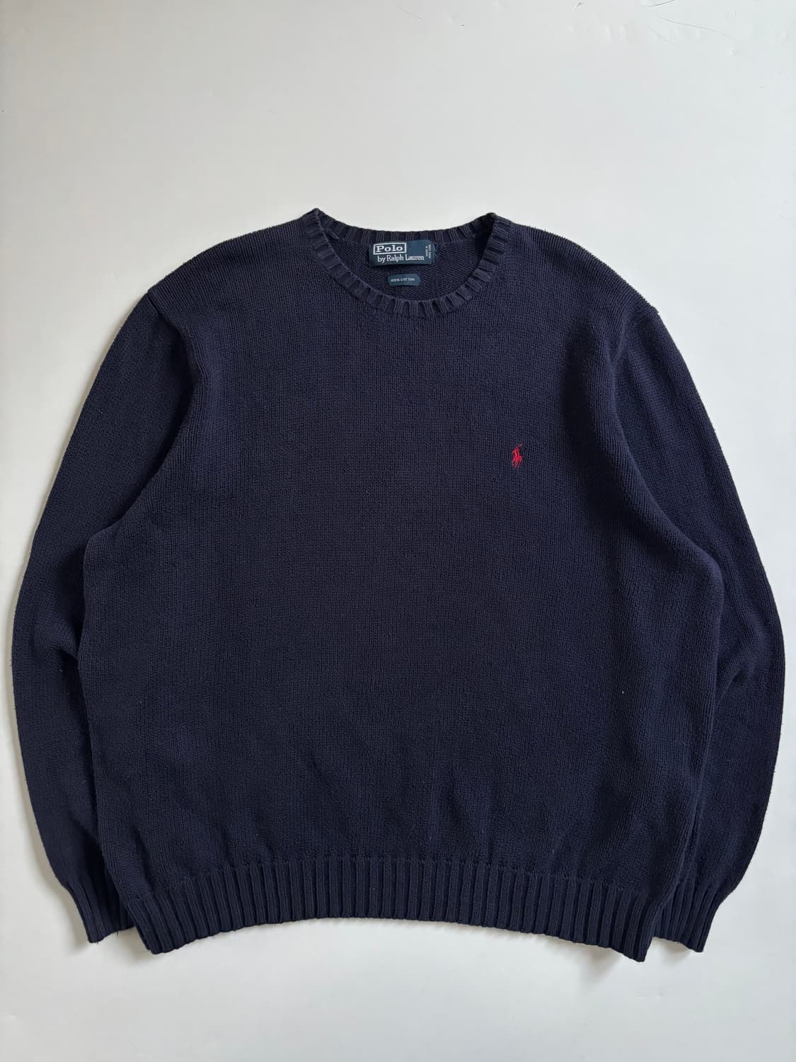 Polo 폴로 랄프로렌 레드포니 네이비컬러 코튼 라운드넥 니트 상품이미지2