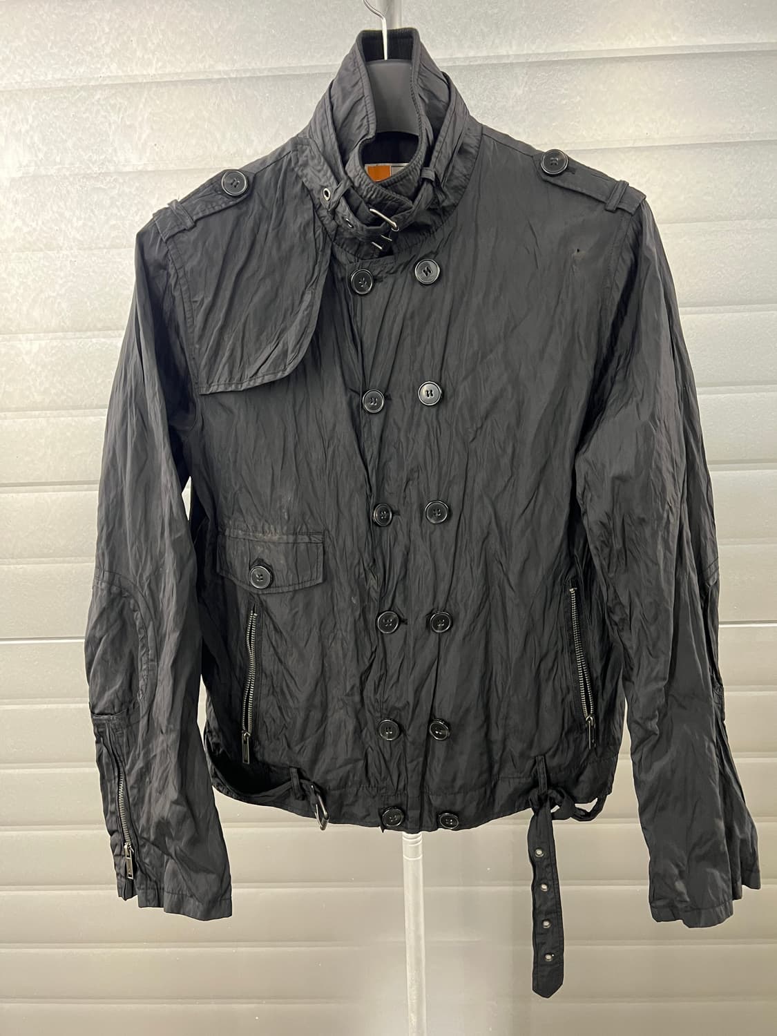 E.Z by Zegna 제냐 블랙 라이더 자켓 상품이미지1