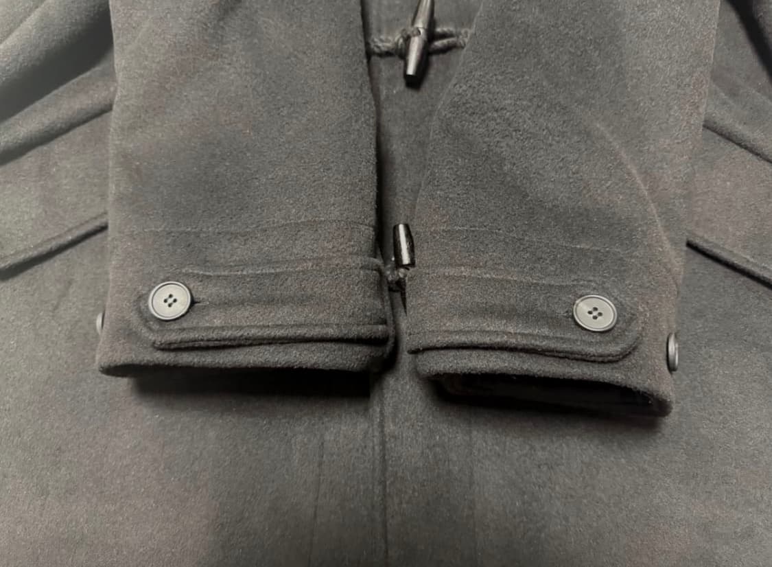 [UNISEX] 울 후드 더플 코트 (블랙) 상품이미지6