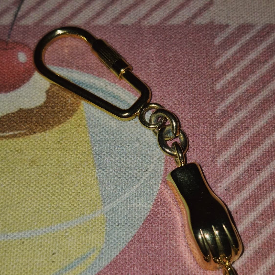 90s 꾸레쥬 핸드 로고 클로버 레이어드 키링 상품이미지9