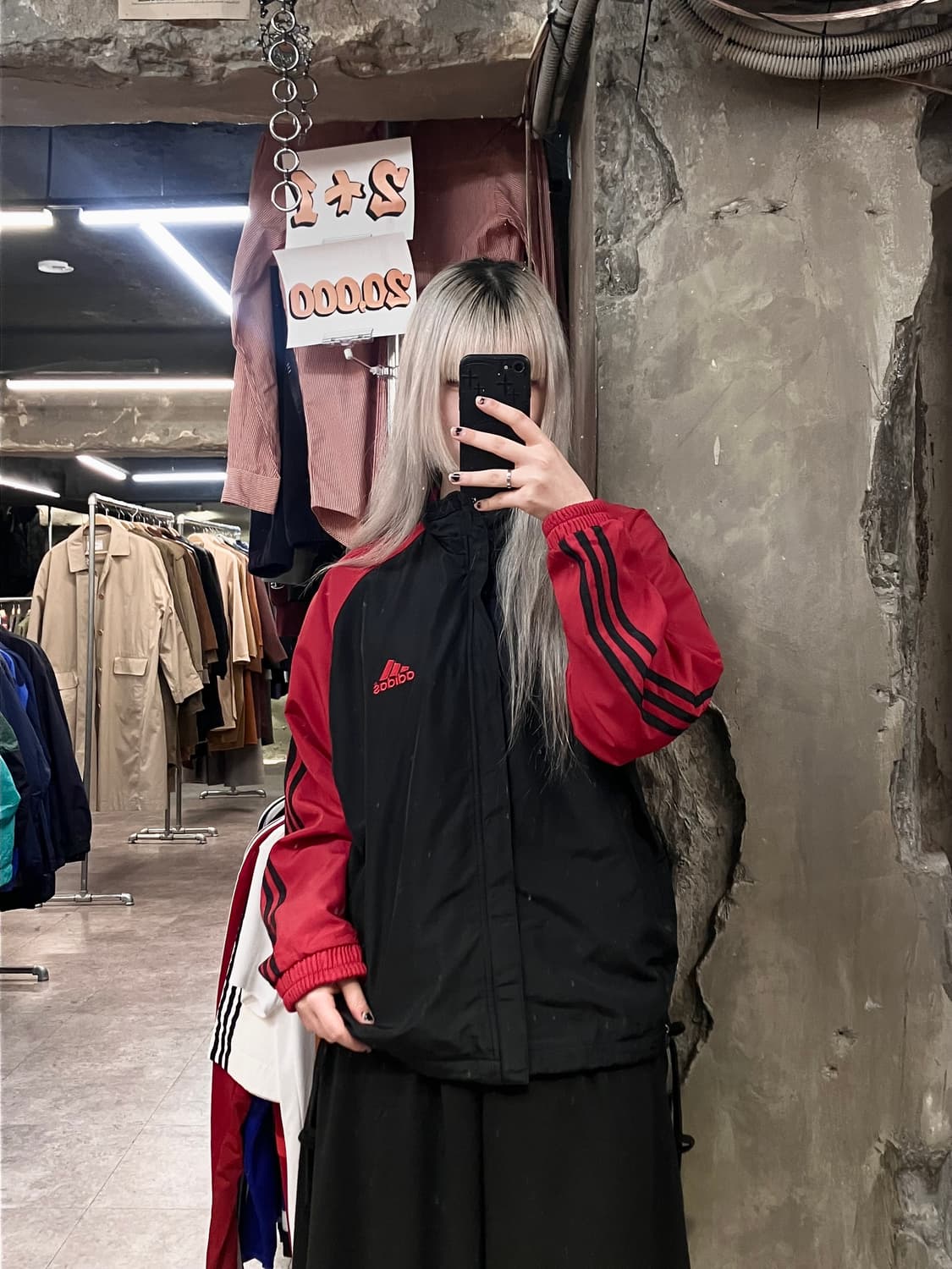 아디다스 기모 바람막이 점퍼 블랙 M   #csz2939 상품이미지2