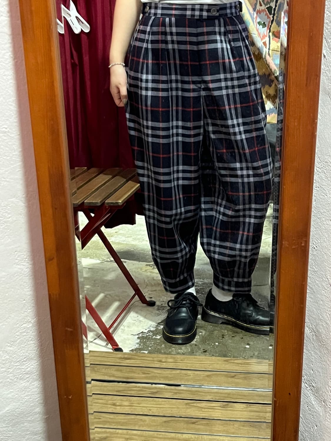 [L] (새상품) burberry 버버리 wool 100% 팬츠 상품이미지3