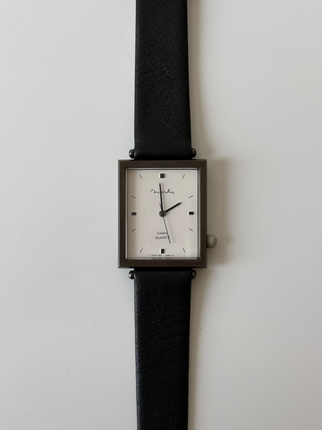 카시오 1980년대 Marly 블랙 스퀘어 쿼츠 남녀공용 상품이미지1