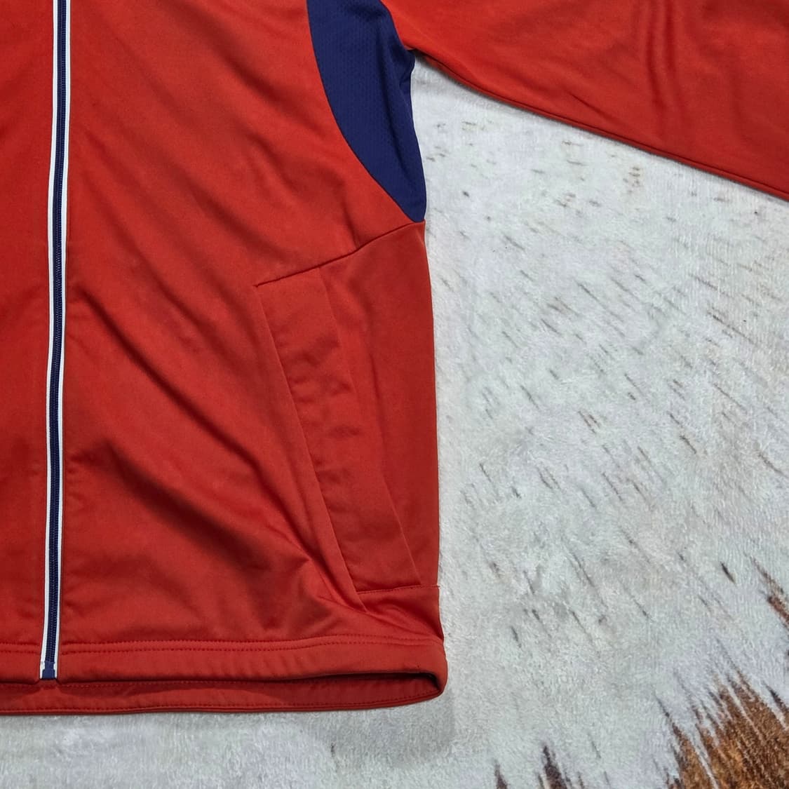 르꼬끄 레드 블루 후드 집업 상품이미지3