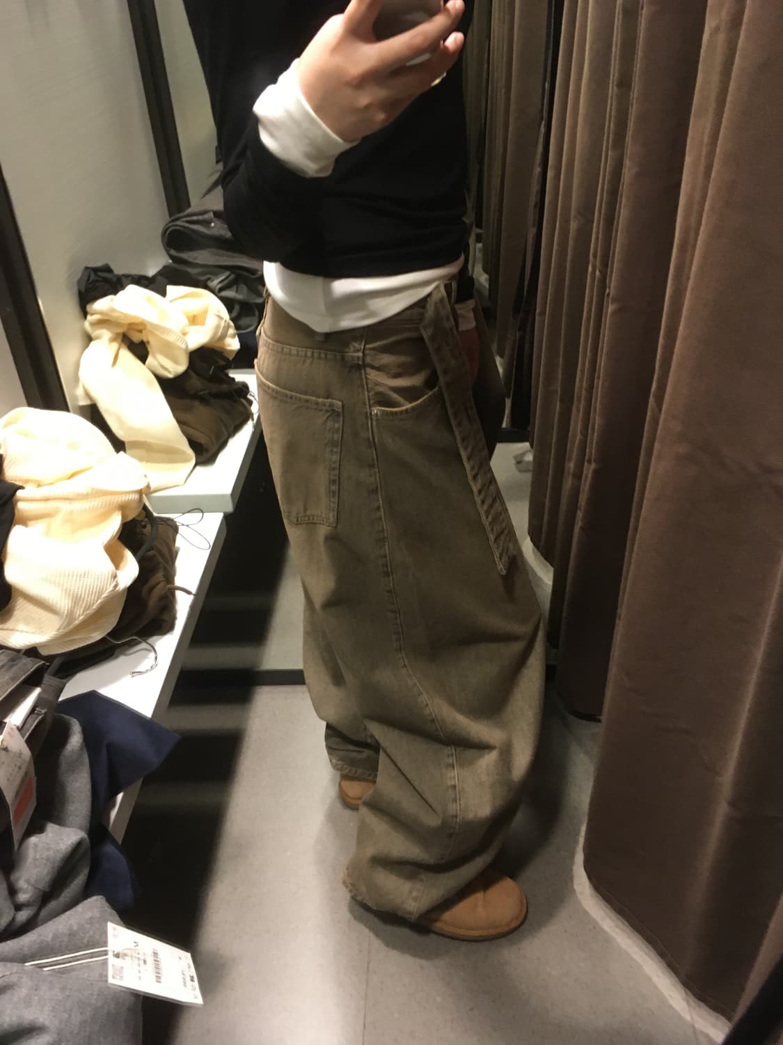 zara 로우라이즈 빈티지 브라운 데님팬츠 상품이미지1