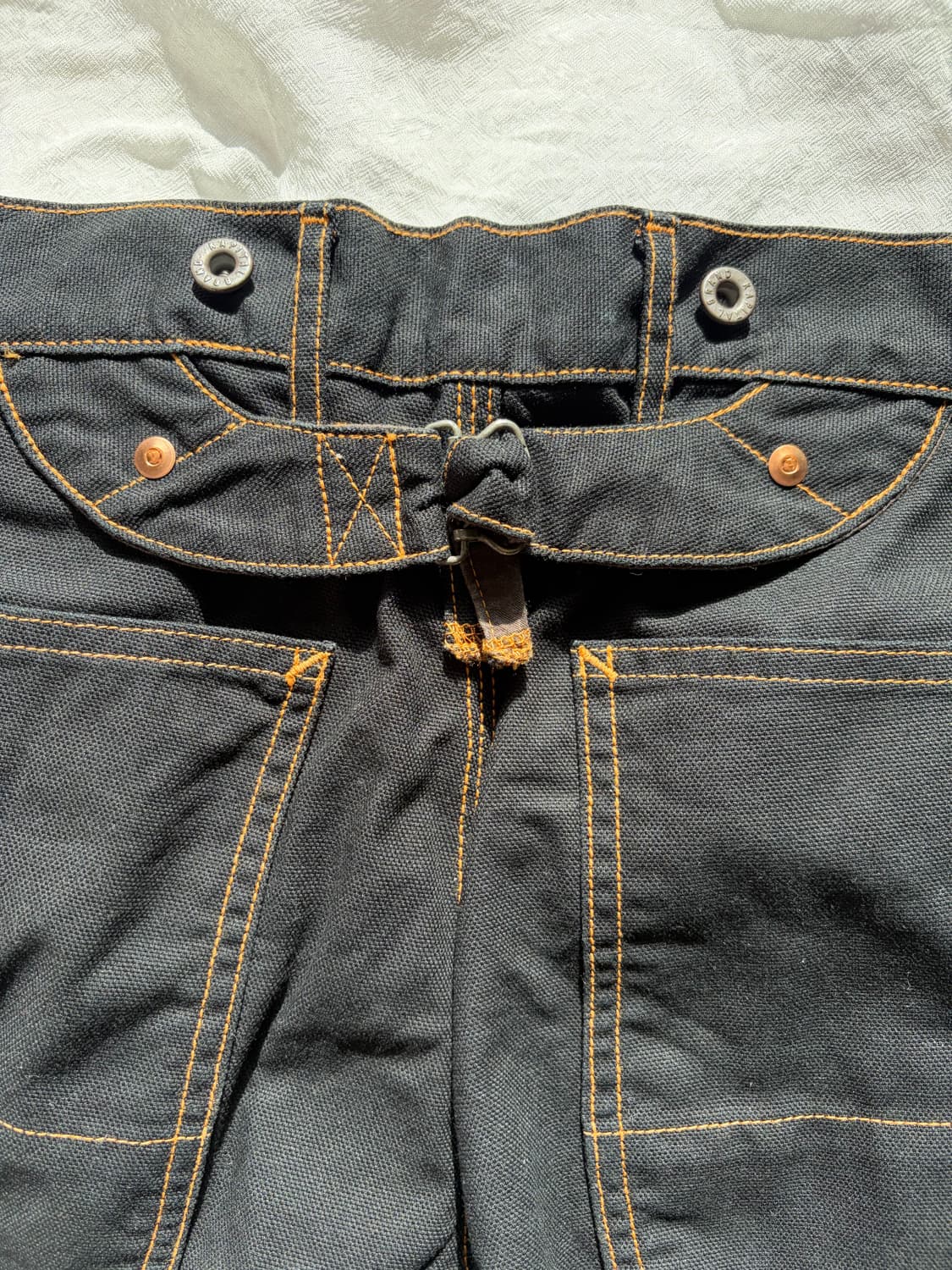 캐피탈 씬 캔버스 럼버 팬츠 블랙 상품이미지3