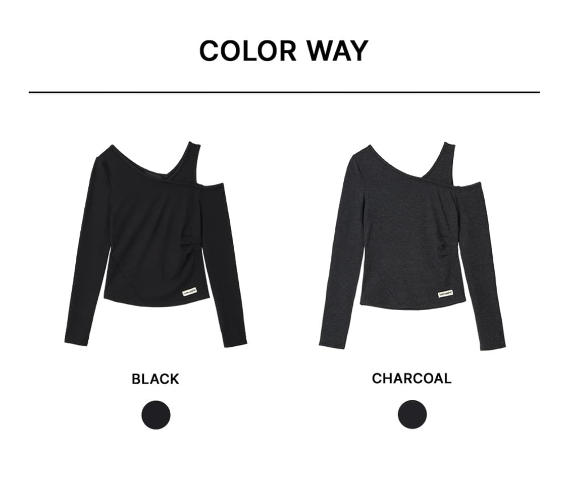 우알롱 cutout layered long sleeve tee 상품이미지3