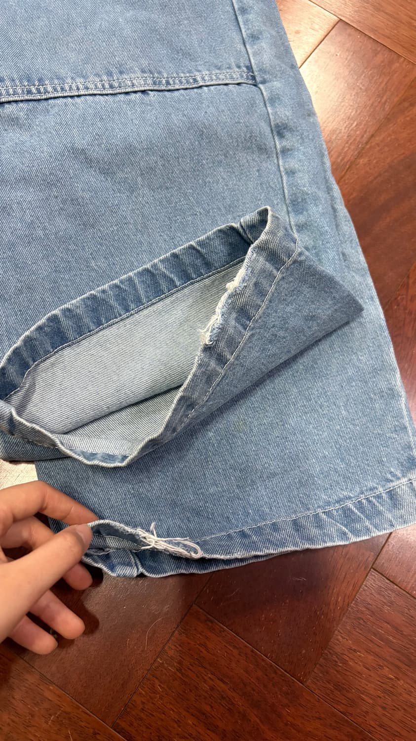 더블니 85283 루즈핏 데님팬츠 Light Denim 30 상품이미지4