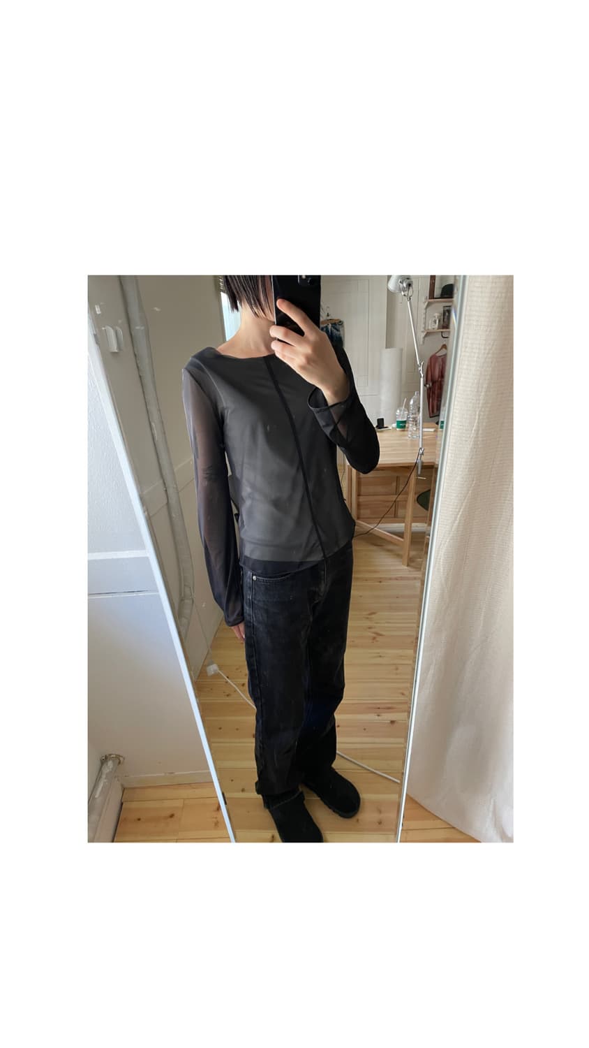 Uniqlo x Mame kuroguchi 메쉬 티셔츠 상품이미지1