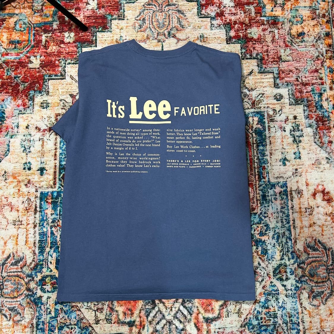 [XL] LEE 재팬 다잉 블루 반팔 상품이미지2
