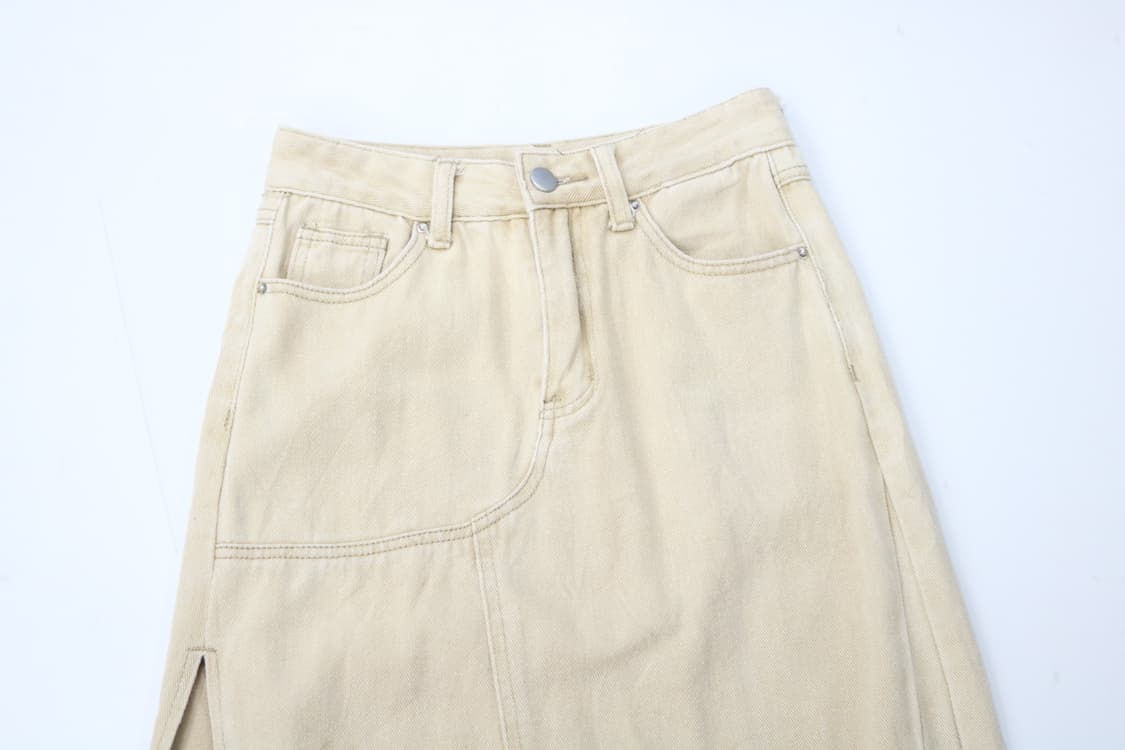 Dazy 데이지 빈티지 워싱 사이드 슬릿 데님 스커트 (S) 상품이미지3