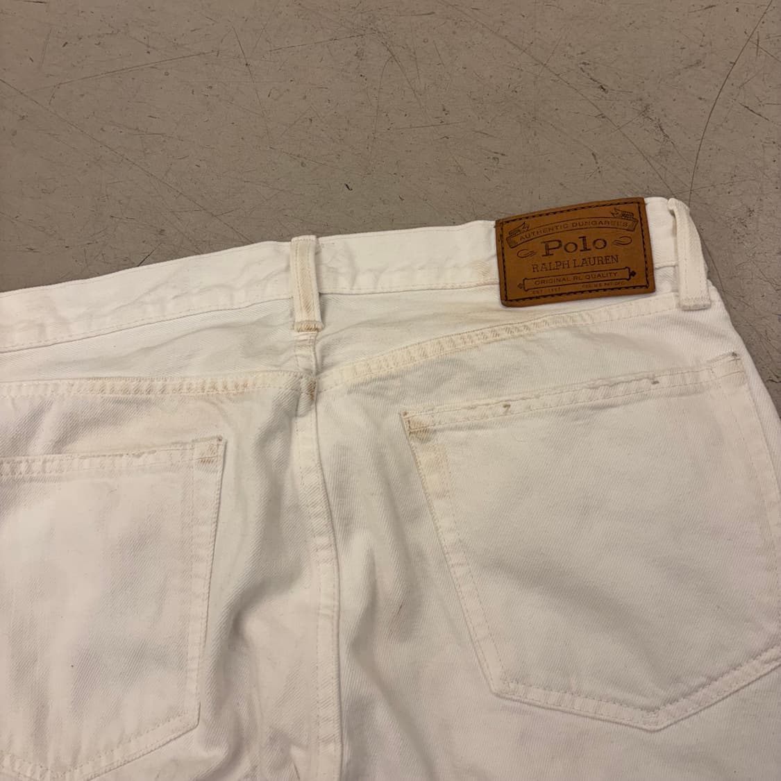 폴로 랄프로렌 화이트 스트레이트 핏 팬츠 상품이미지2