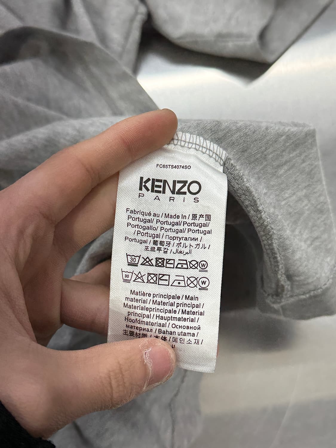 겐조 보크 플라워 코튼 하프 티셔츠 그레이 상품이미지8