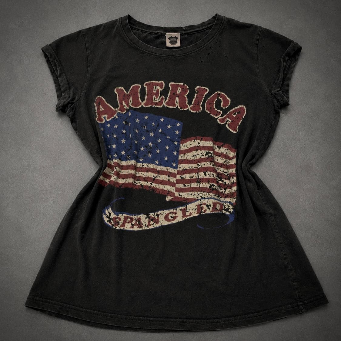 American flag punch detail T 상품이미지1