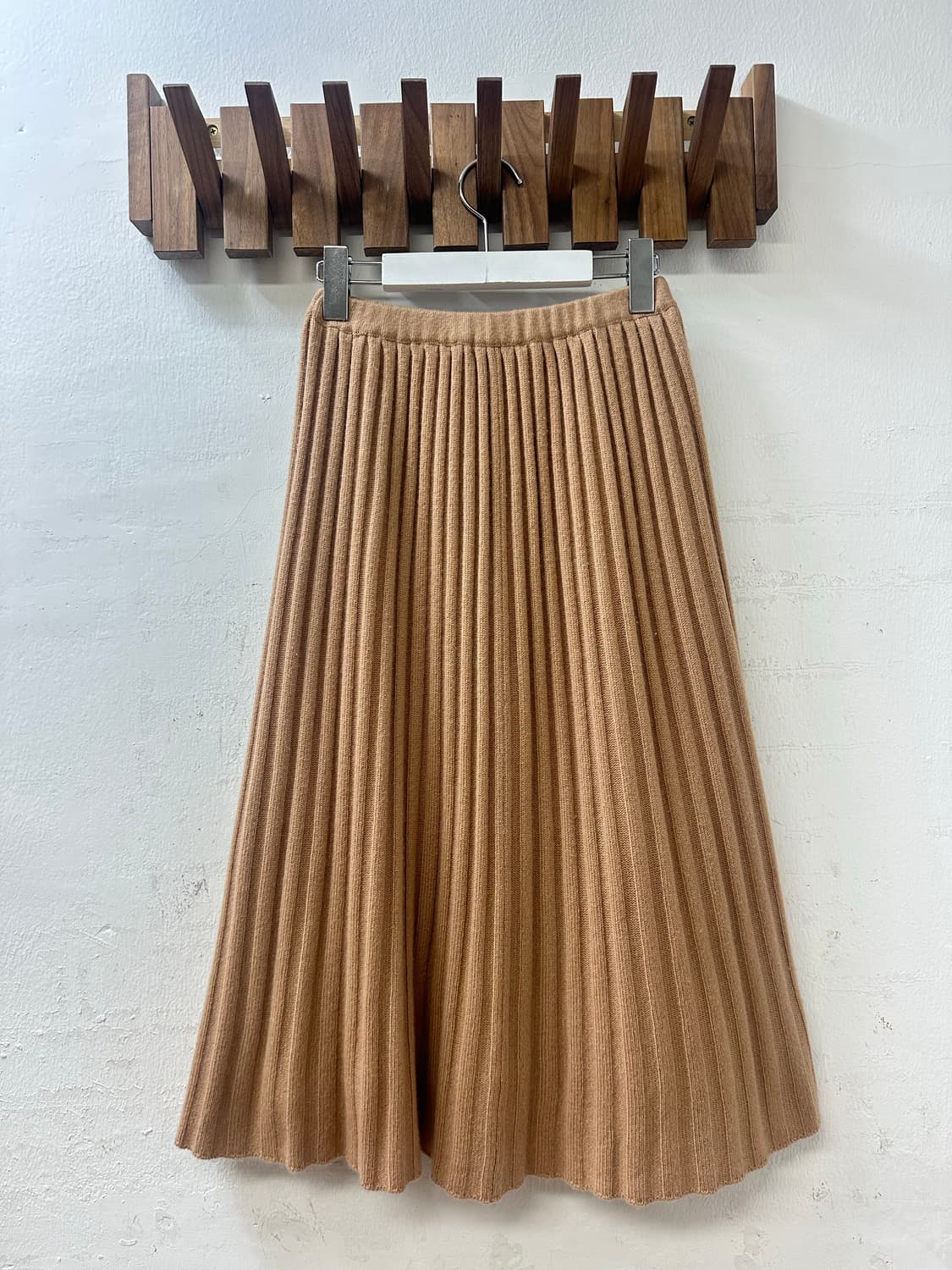 Ballantyne 밸런타인 퓨어캐시미어 100% 니트 플리츠 스커트 상품이미지4