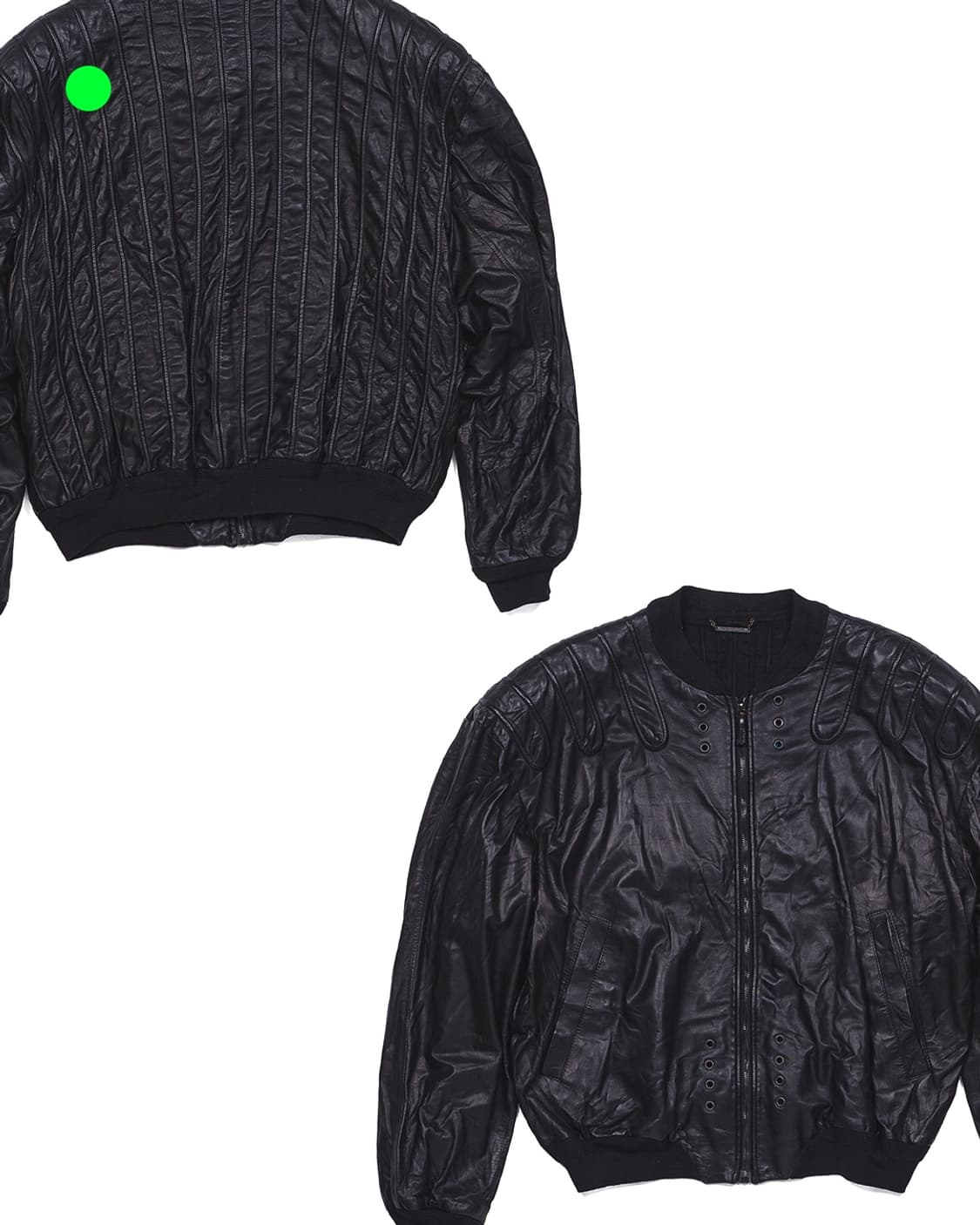 라마타 파이핑 레더 자켓 (1980s) 상품이미지2