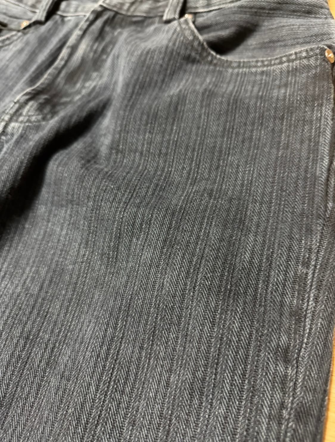 자라 루즈 스트레이트 블랙 데님 팬츠 상품이미지10