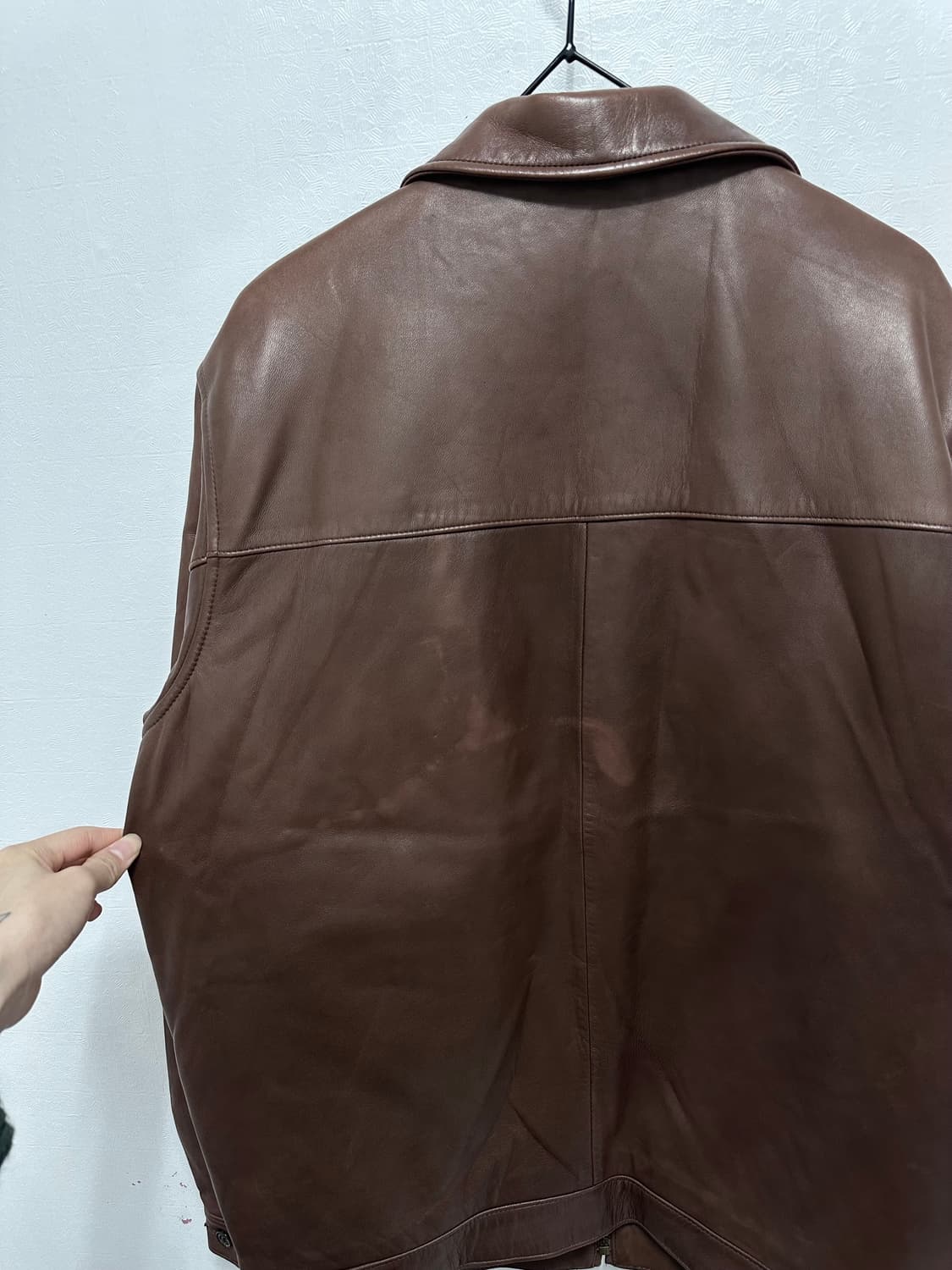 폴로 양가죽 램스킨 레더 자켓 브라운 상품이미지8