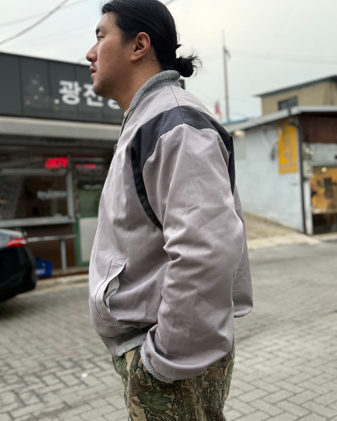 아메리칸 빈티지 투톤 컬러 블루종 XL 상품이미지9