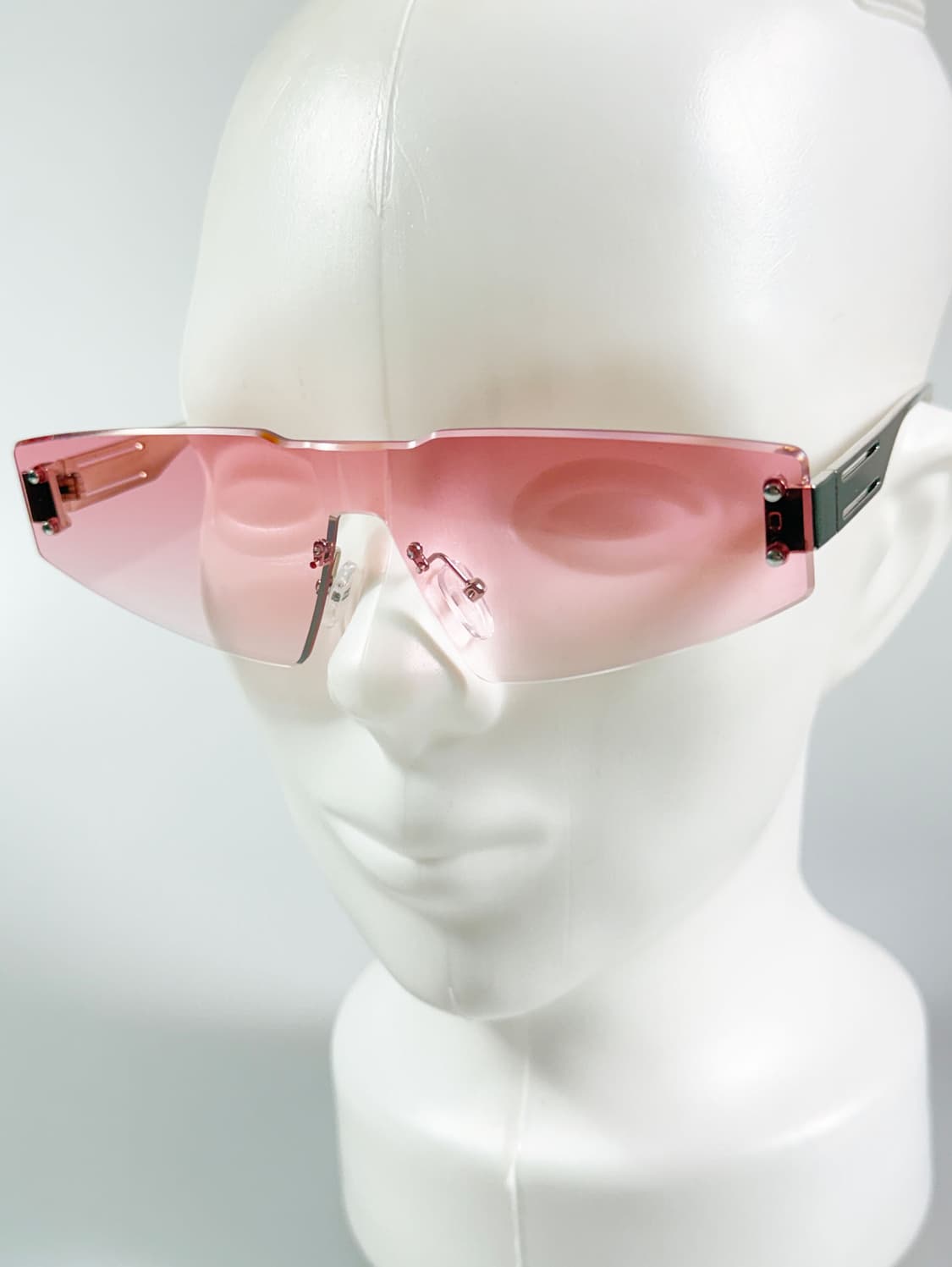 무테 스퀘어 쉴드 고글 프레임 빈티지 틴트 선글라스 상품이미지8