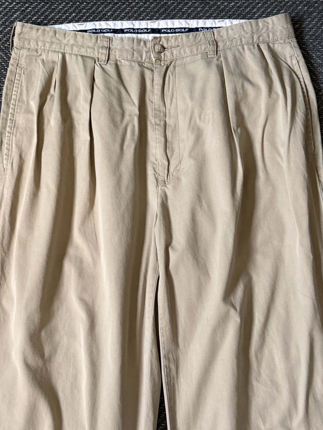 (34) 90s 폴로 랄프로렌 골프 클래식 더블 플리츠 치노 팬츠 상품이미지2