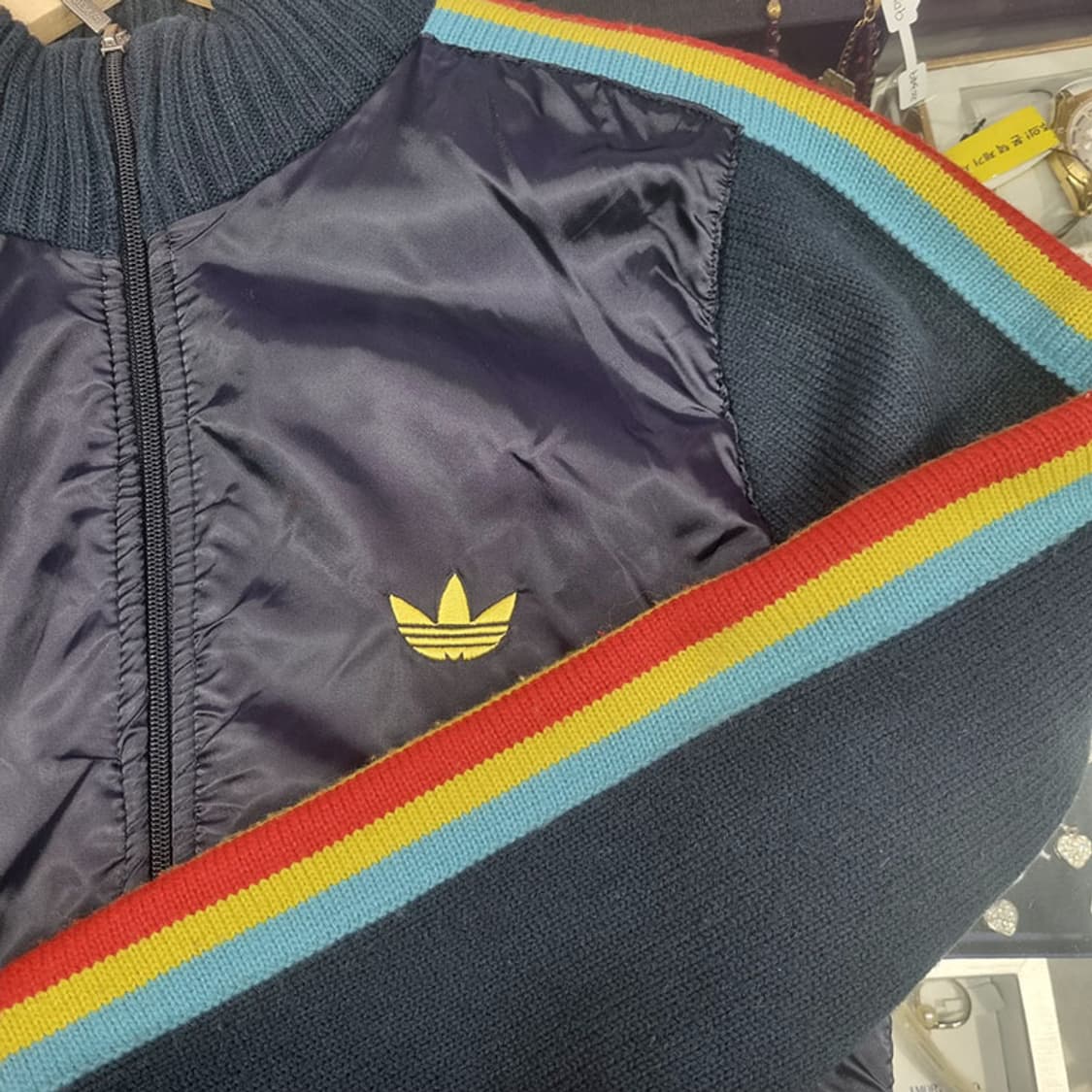 아디다스 니트 배색 집업 자켓 66 상품이미지4