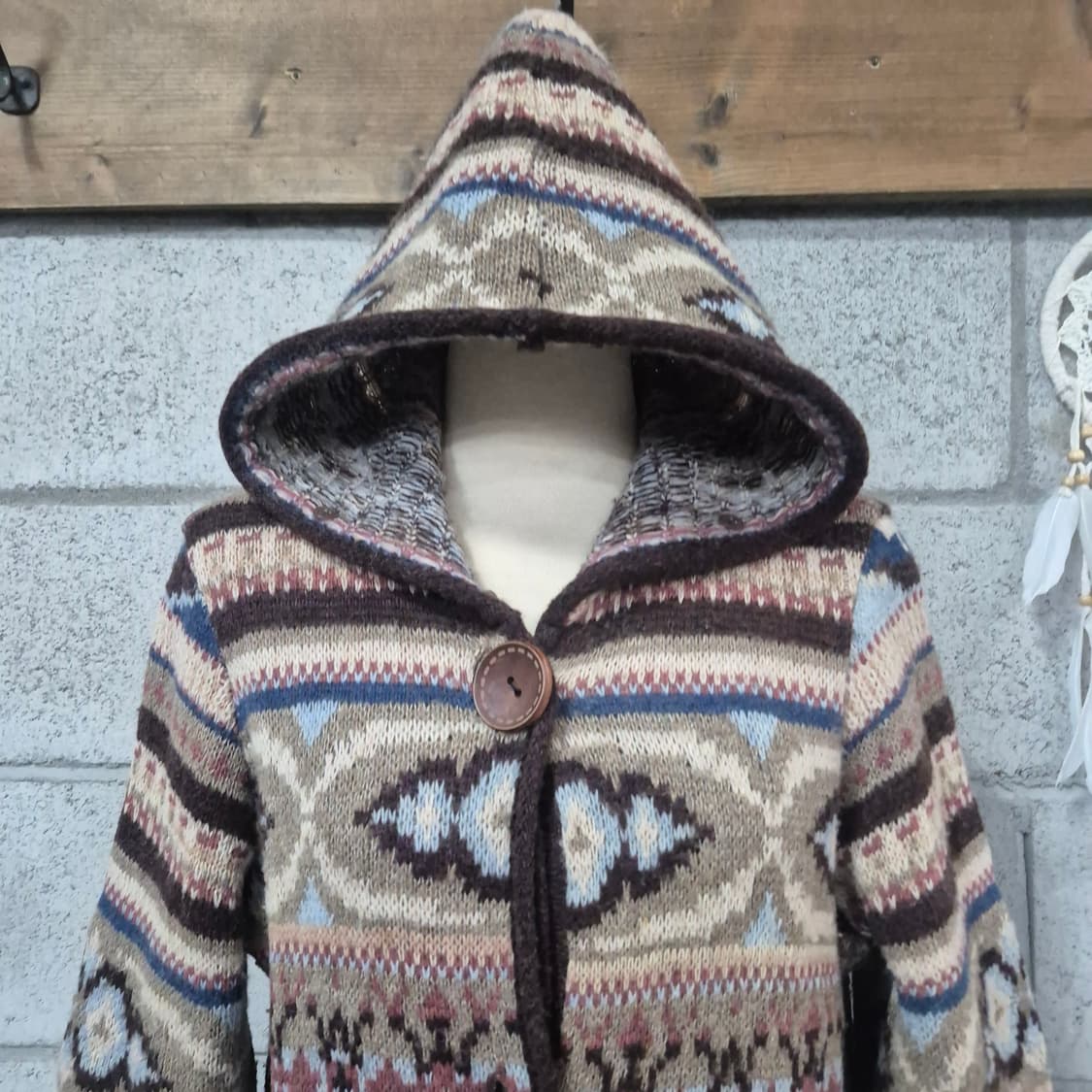 썰스데이아일랜드  에스닉 롱후드가디건 상품이미지2