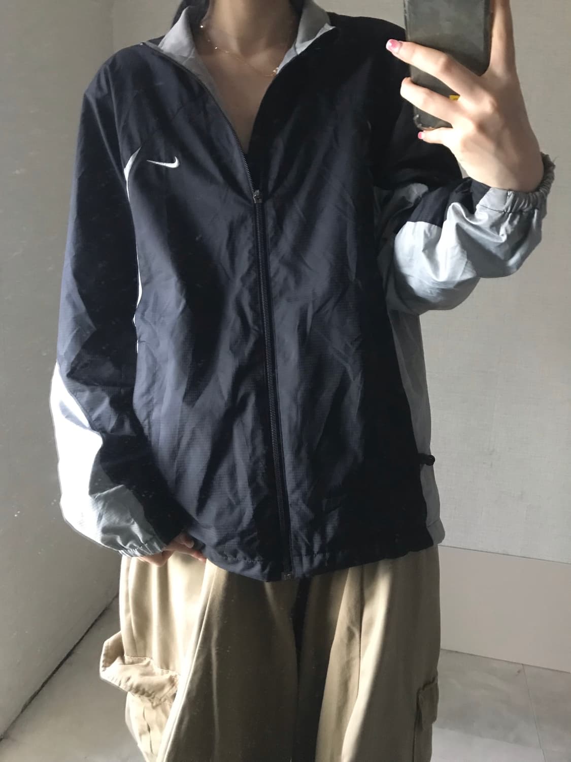 나이키 블랙 그레이 바람막이 상품이미지5