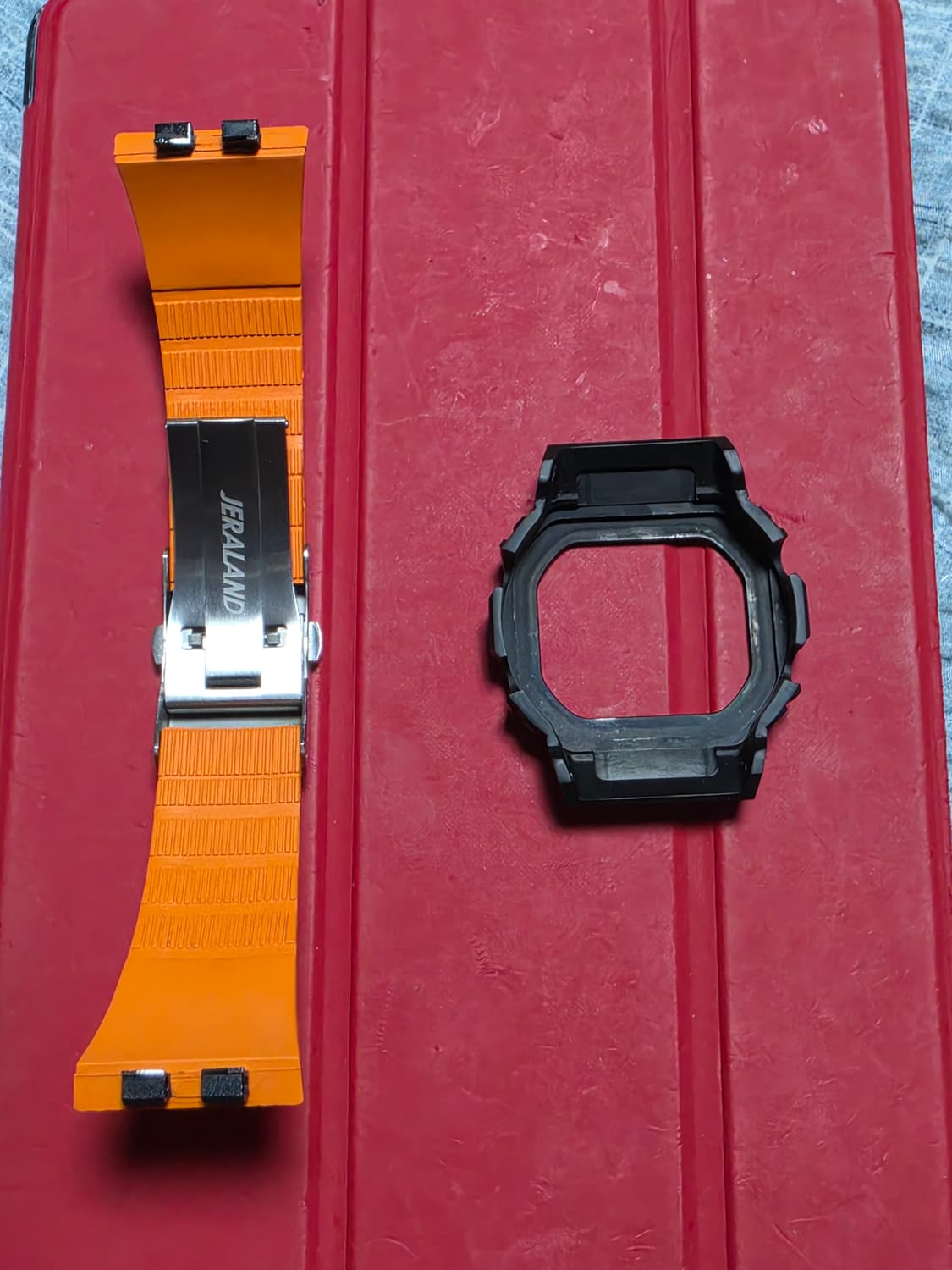 지샥 gmw-b5000 커스텀용 티타늄 베젤 / 
불소 러버 디버클 밴드 상품이미지2