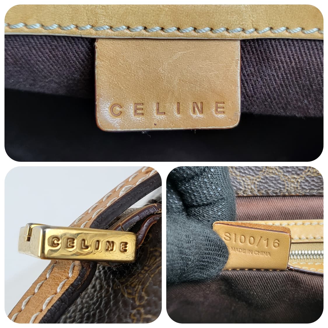 정품 셀린느 마카담 브라운 토트/숄더백 올드셀린느 상품이미지9