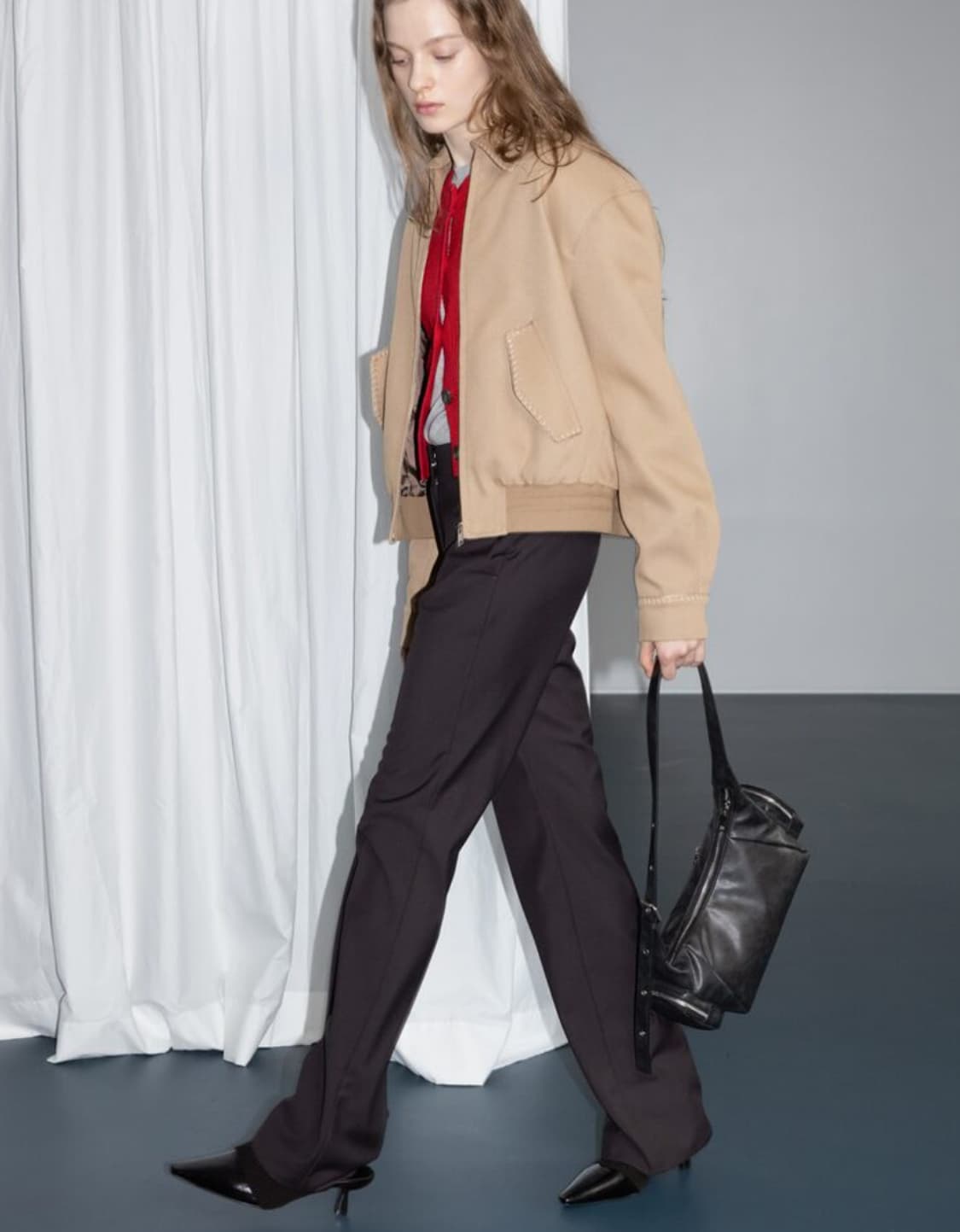 에잇세컨즈 스퀘어 키튼힐 스틸레토 블랙 245 상품이미지2