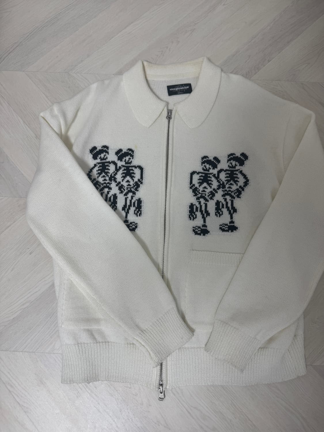 나이스 고스트 클럽 니트집업 S 상품이미지1