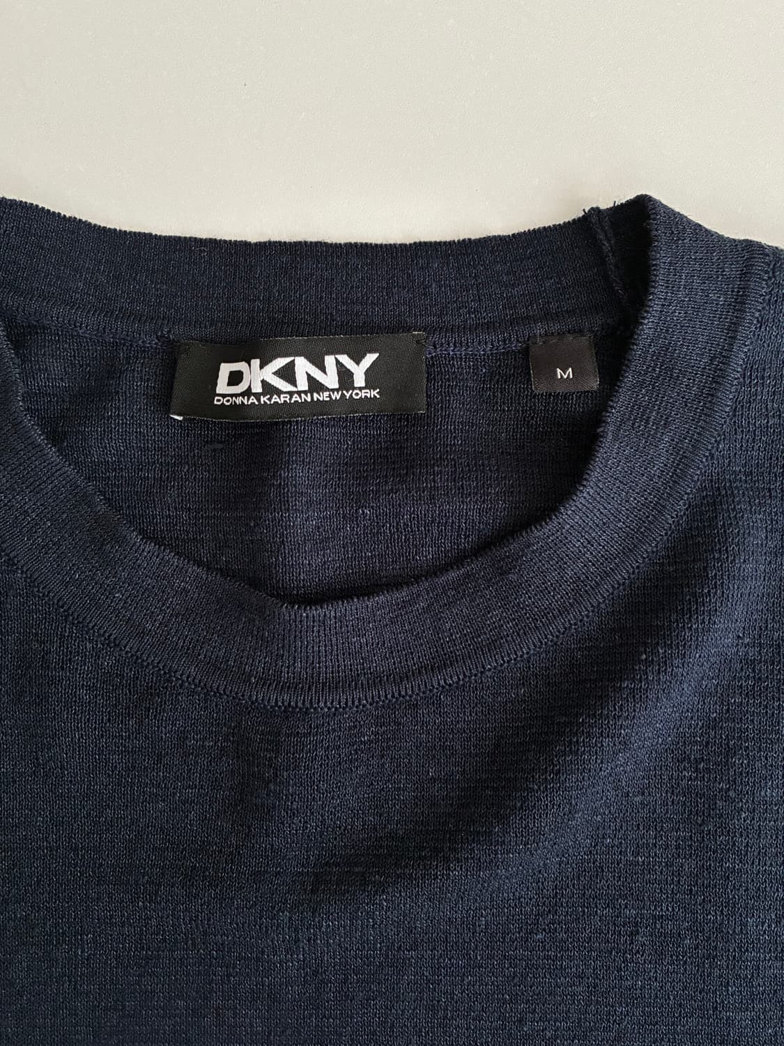M) DKNY 린넨 니트 네이비 상품이미지4
