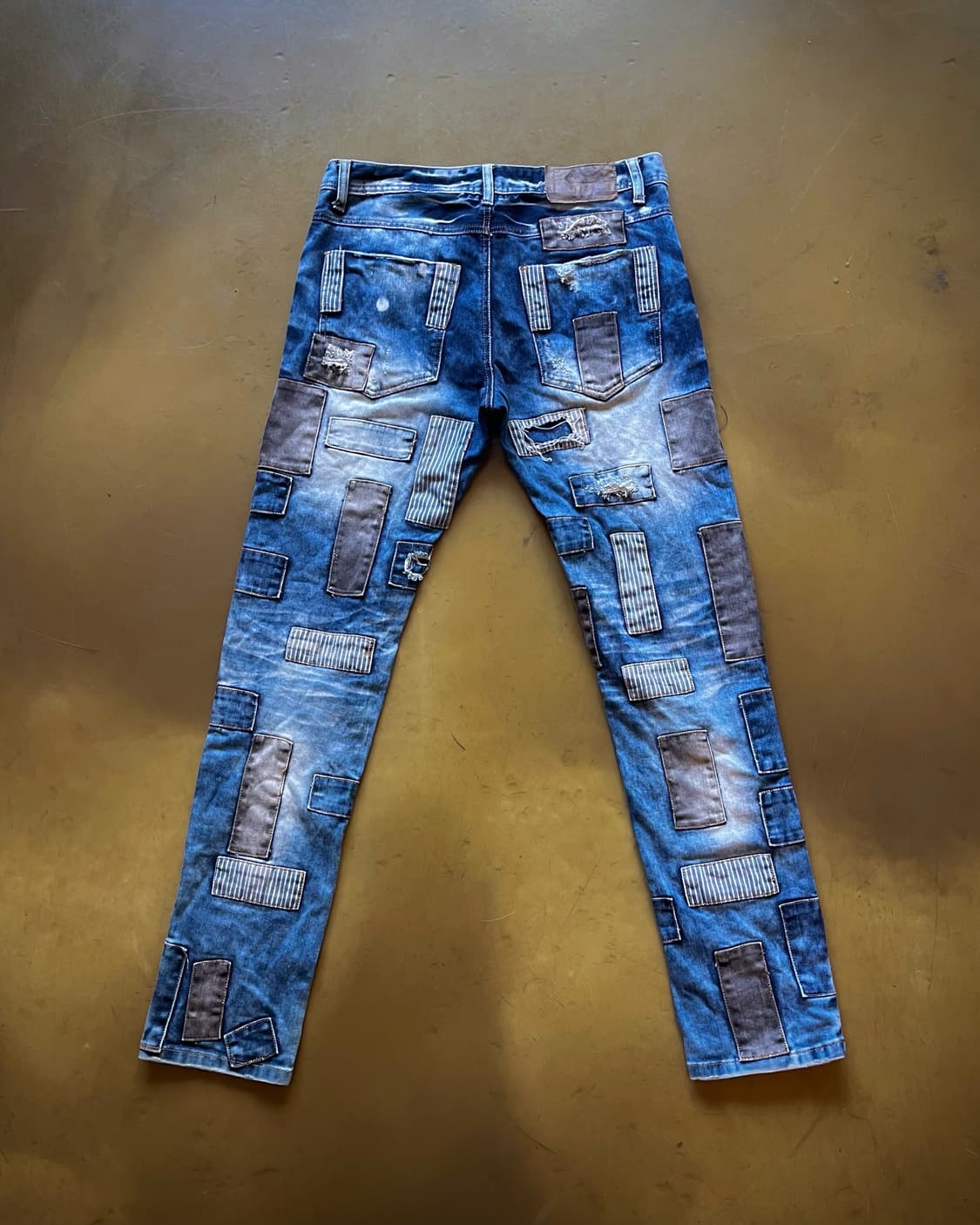 90-00s Crazy Leopard Patch-Work Jeans 상품이미지7